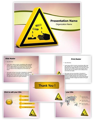 Corrosive Sign Editable PowerPoint Template