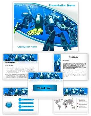 Scuba Divers Group Editable PowerPoint Template