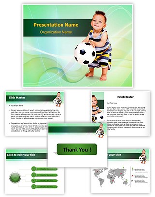 Soccer Kid Editable PowerPoint Template