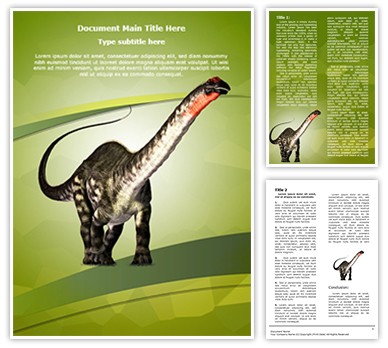 Herbivore Dinosaur Editable Word Template