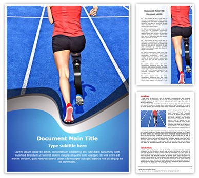 Handicap Athlete Editable Word Template