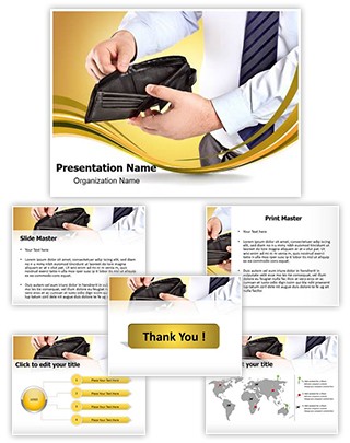 Empty Wallet Editable PowerPoint Template