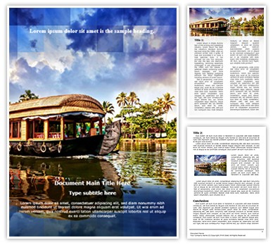 Kerala Tourism Editable Word Template