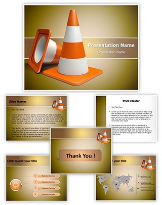 Road Cones vlc Editable PowerPoint Template