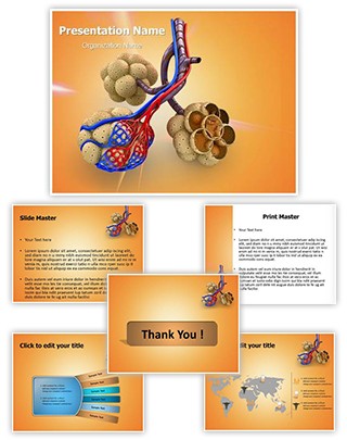 Alveoli in Lungs Editable PowerPoint Template