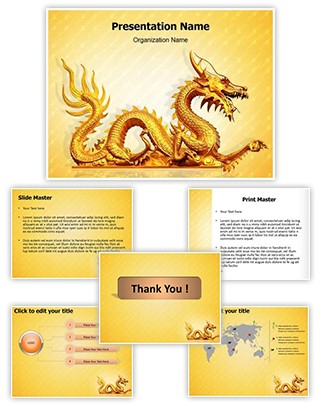 Golden Dragon Editable PowerPoint Template