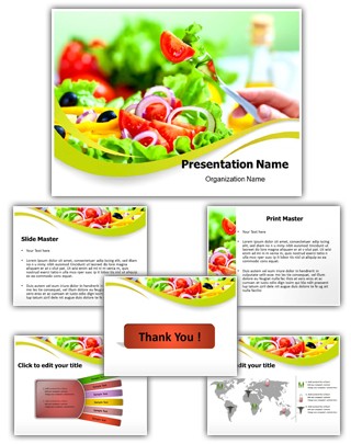 Healthy Fruit Salad Diet Editable PowerPoint Template