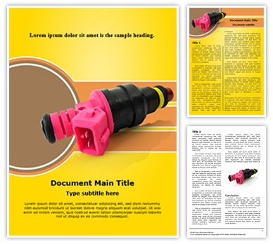 Fuel Injection Device Editable Word Template