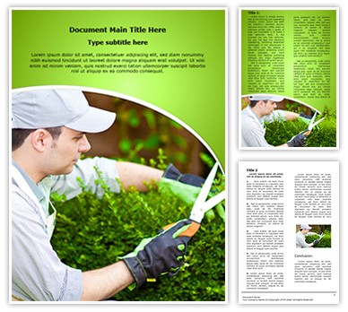 Gardener Editable Word Template