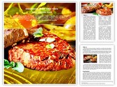 Grilled Meatloaf Editable PowerPoint Template