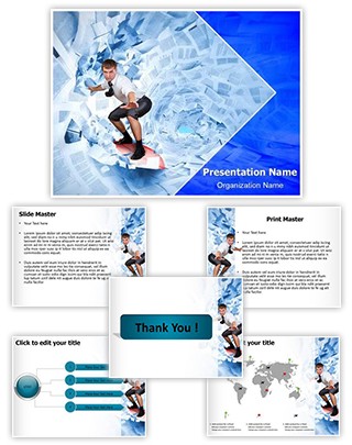 Documents Surfing Editable PowerPoint Template