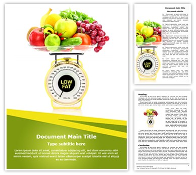 Nutritious Food Editable Word Template