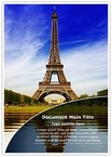 Paris Eiffel Tower Editable Template