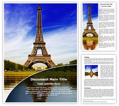 Paris Eiffel Tower Editable Word Template