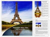 Paris Eiffel Tower Editable PowerPoint Template