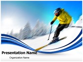 Skier Editable PowerPoint Template