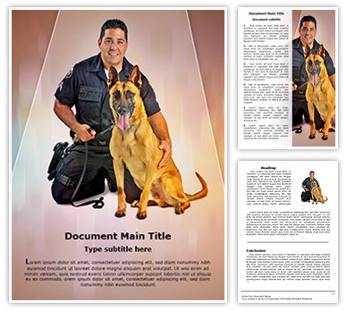 Police K9 Dog Editable Word Template