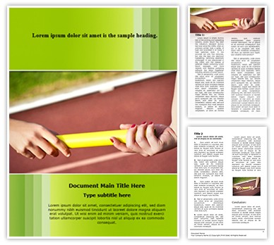 Relay Race Baton Editable Word Template