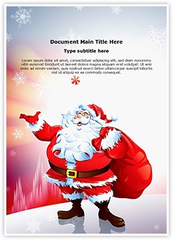 Santa Claus Snowfall Editable Word Template