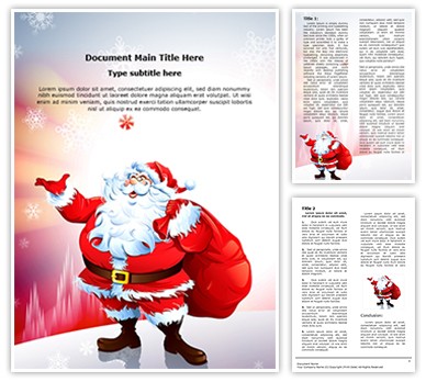 Santa Claus Snowfall Editable Word Template