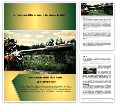 Sniper Editable Word Template