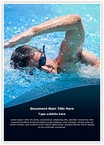 Swimming Athlete Editable Template