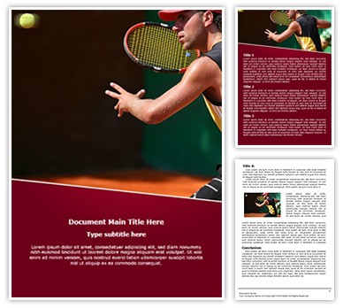 Tennis Player Editable Word Template