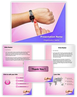 Woman Wrist Watch Editable PowerPoint Template