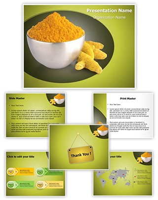 Turmeric Powder Editable PowerPoint Template