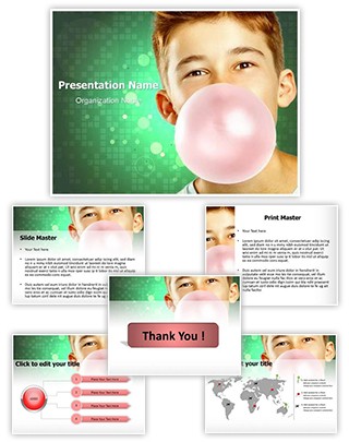 Chewing Gum Editable PowerPoint Template