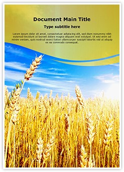 Wheat Field Editable Word Template