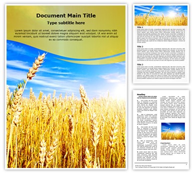 Wheat Field Editable Word Template