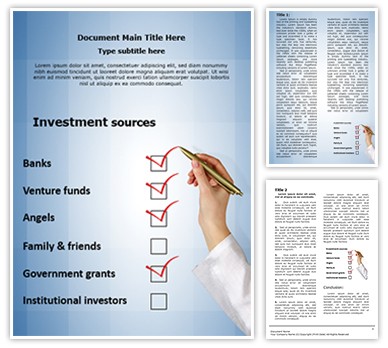 Investment Sources Editable Word Template