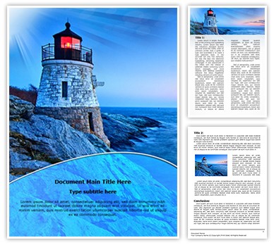 Lighthouse Castle Editable Word Template