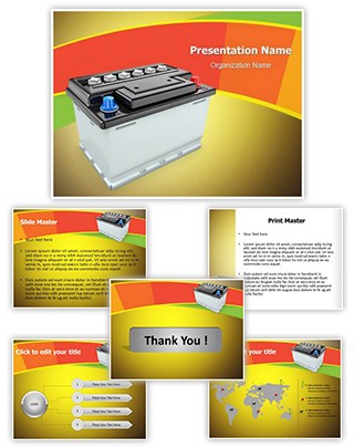 Car Battery Editable PowerPoint Template