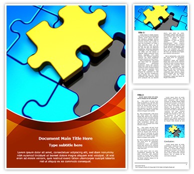 Puzzle Piece Missing Editable Word Template