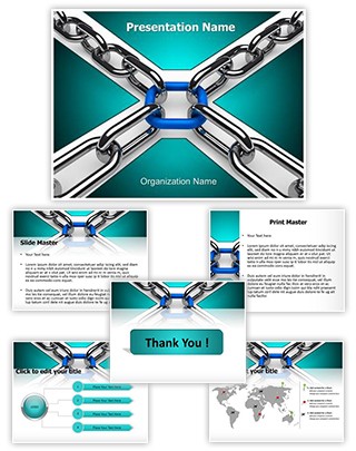 3D Chain Editable PowerPoint Template