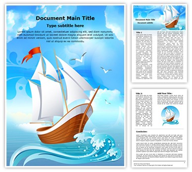 Sailboat Transportation Editable Word Template