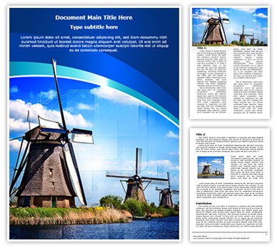 Windmill Editable Word Template