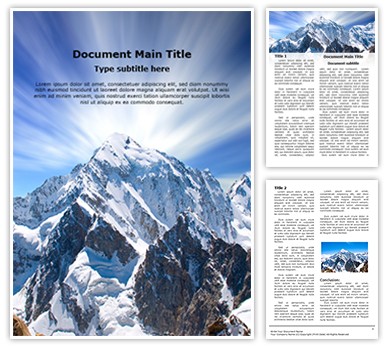 Mount Everest Editable Word Template