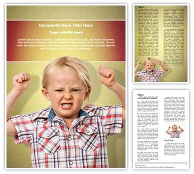 Child Oppositional Defiant Disorder Editable Word Template