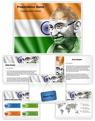 Mahatma Gandhi Editable PowerPoint Template