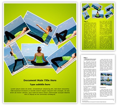 Yoga Exercises Collage Editable Word Template