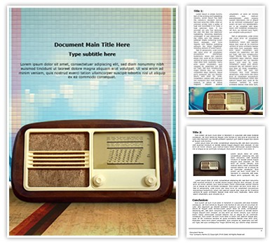 Vintage Radio Editable Word Template