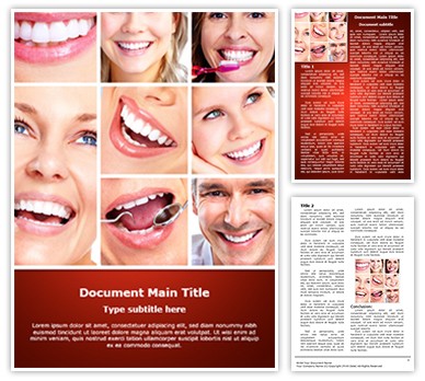 Dentistry Smiling Collage Editable Word Template