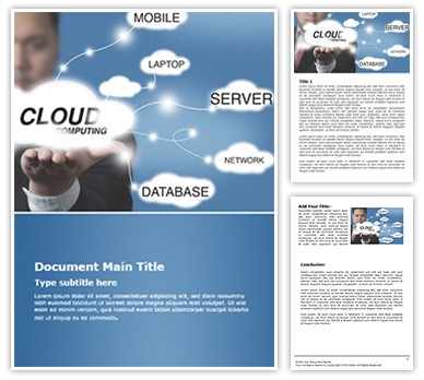 Cloud Computing Free Word Template