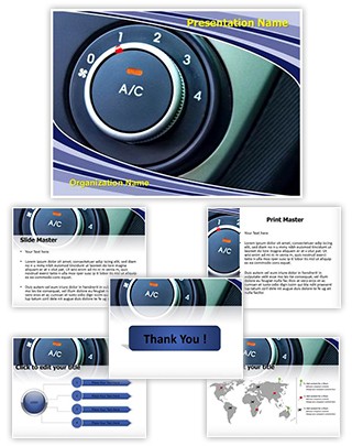 Air Conditioner Button Editable PowerPoint Template