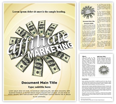 Affiliate Marketing Editable Word Template