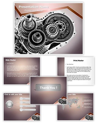 Car Gear Box Editable PowerPoint Template