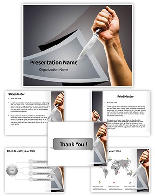 knife Killing Editable PowerPoint Template